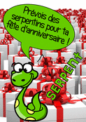 Serpent jolly pour une f&ecirc;te d'anniversaire